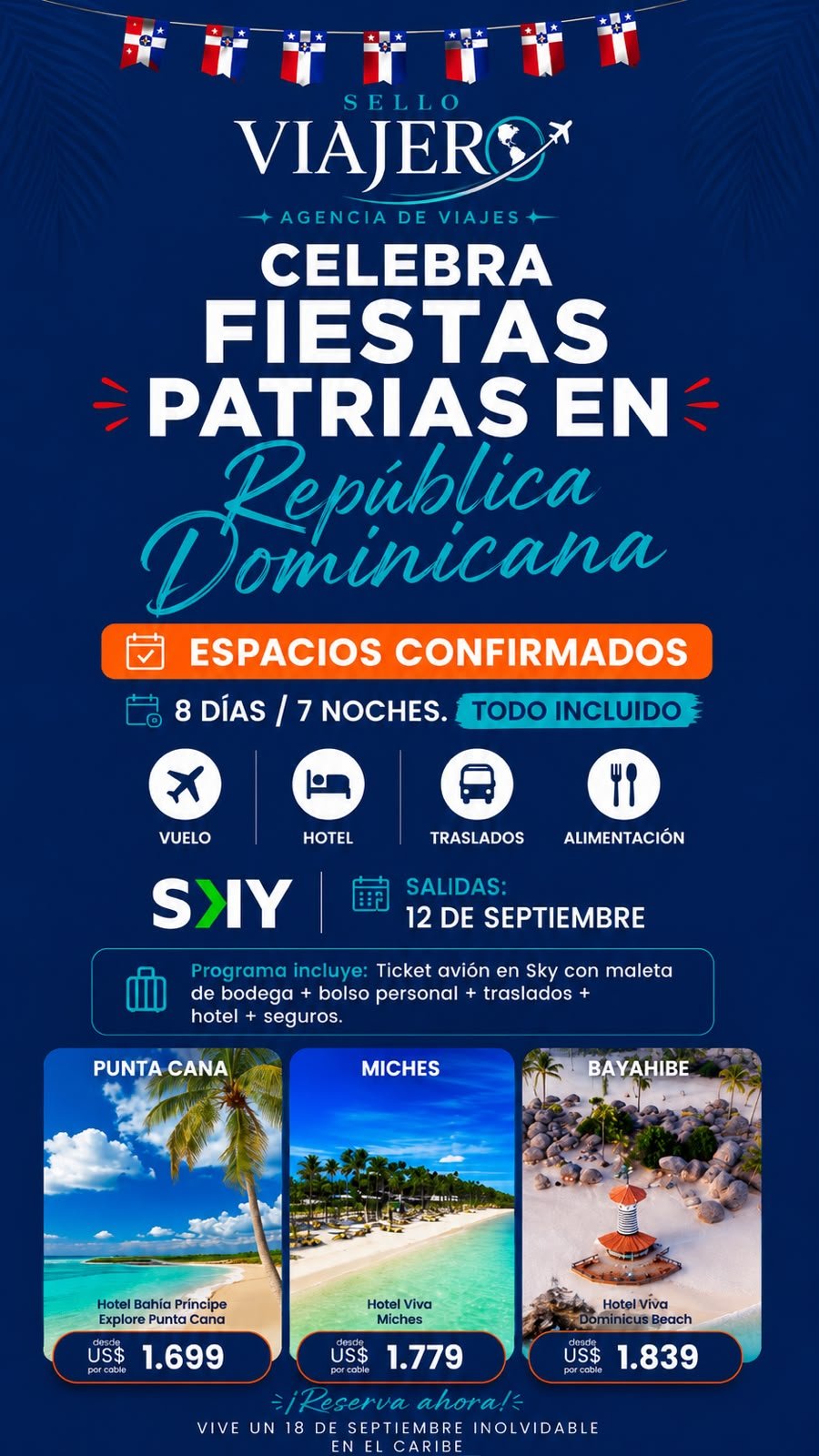 Programa de viaje: Fiestas Patrias en República Dominicana